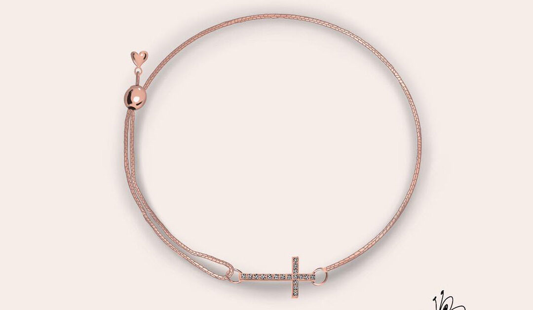 Moonstone Cross Bracelet สร้อยข้อมือกางเขนพลอยมูนสโตน