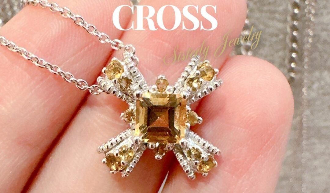 New Arrival! Crystal Cross Pendant + Necklace 